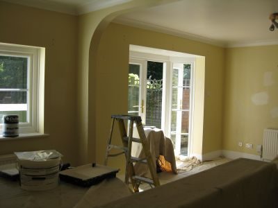 Living and dining room decorated by Jim'll Paint It