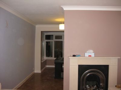 Living and dining room decorated by Jim'll Paint It